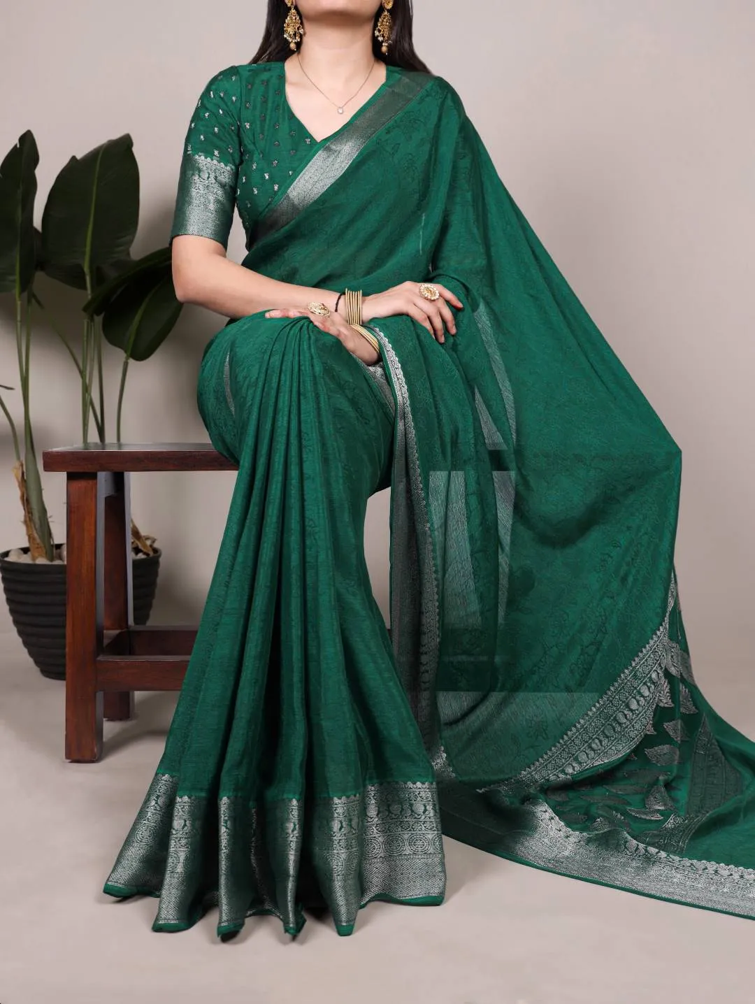 Launching WMN 7916 Chinon Printed Zari Weaving Work Saree Wholesale 2026