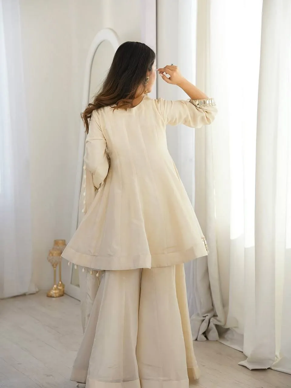 Beautiful Sabina 5339 Tebby Organza Silk Mirror Work Sharara Suit Wholesale 2026