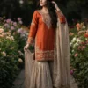 Launching Sabina 1694 Gmy Silk Embroidery Party Wear Sharara Suit Wholesale 2026