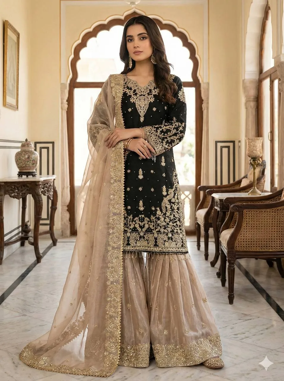 Latest Sabina 1702 Gmy Silk Embroidery Party Wear Sharara Suit Wholesale 2026