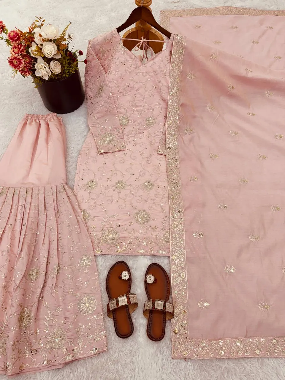 Latest Sabina 1704 Simar Silk Embroidery Festival Sharara Suit Wholesale 2026