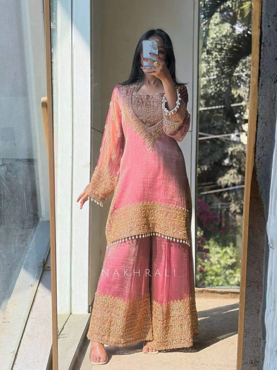 Buy Sabina 1705 Fendy Silk Embrodery Festival Sharara Suit Wholesale 2026