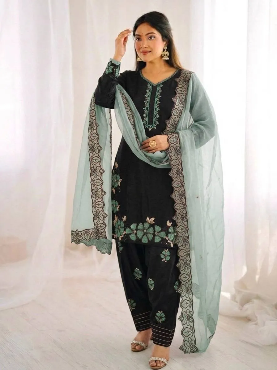 Beautiful Sabina 1709 Roman Glass Silk Festival Embroidery Salwar Suit Wholesale 2026