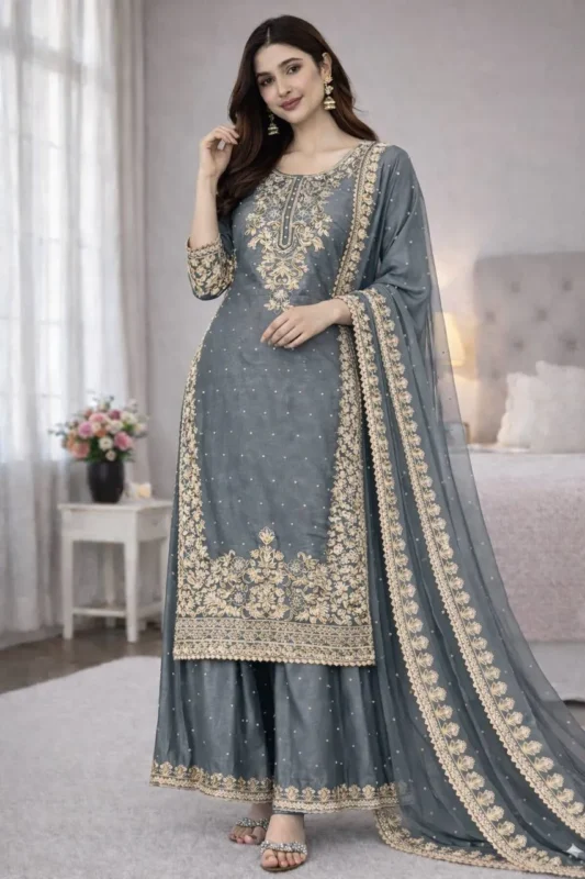 Buy Sabina 535 Gmy Silk Embroidery Festival Salwar Suit Wholesale 2026