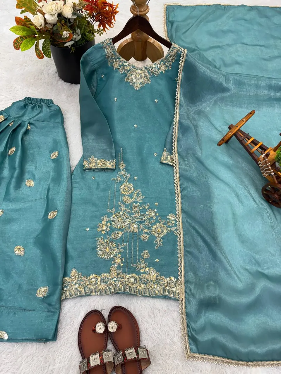 Beautiful Sabina 537 GMY Silk Sky Blue Embroidery Salwar Suit Wholesale 2026