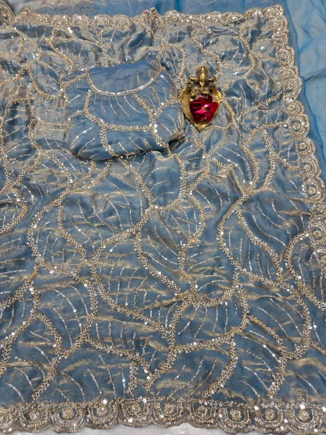 Buy RC1 Chandni Space Silk Original Deeds Work Saree Wholesale Surat 2026