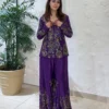 BV 436 Chinon Koti With Palazzo Indo Western