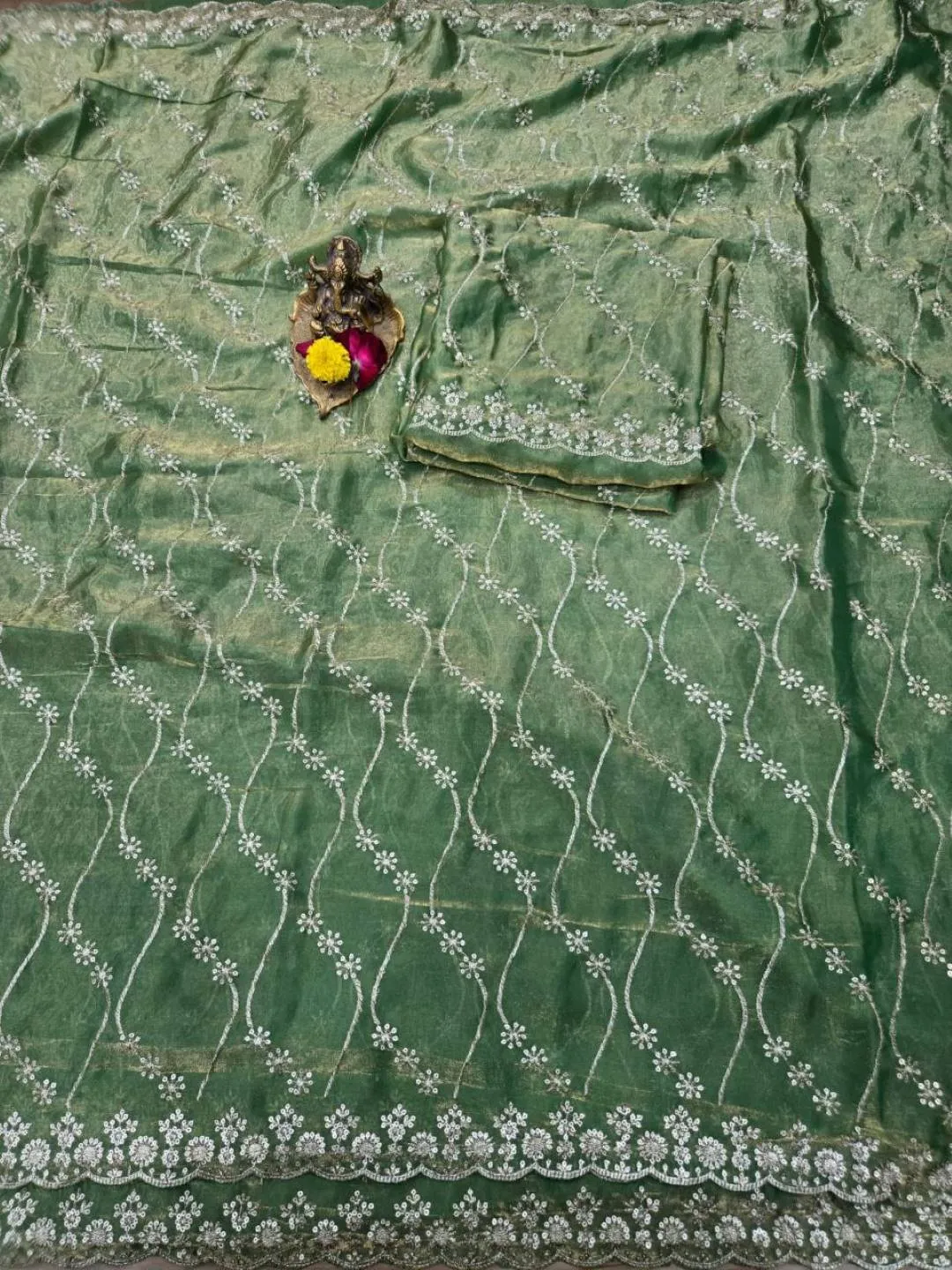 Stylish RC1 Fendy Sattin Embroidery Work Party Wear Saree Wholesale Surat 2026