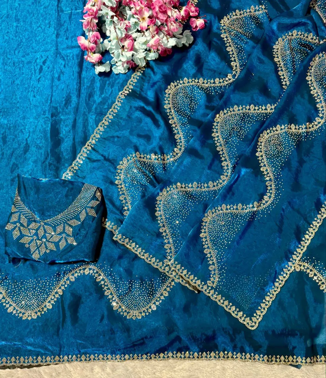 Latest RC1 Space Silk Jarkhan Work Party Wear Saree Wholesale Surat 2026