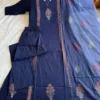 Buy KR 398 Cotton Navy Blue Hand Work Office Wear Readymade Dress Wholesale Surat 2026
