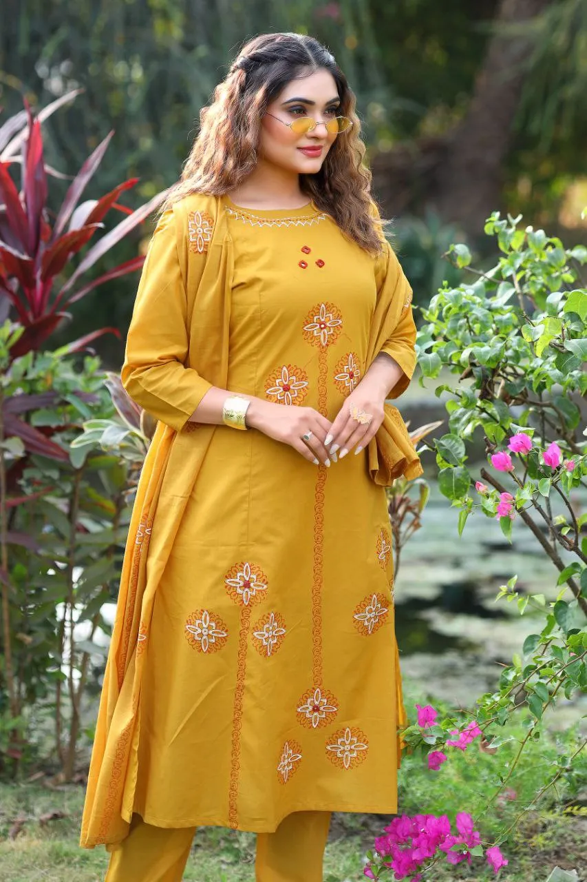 Stylish KR 394 Cotton Mustard Hand Block Printed Readymade Dress Wholesale Surat 2026