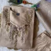 Launching KR 408 Chanderi Cream Color Hand Work Readymade Dress Wholesale Surat 2026