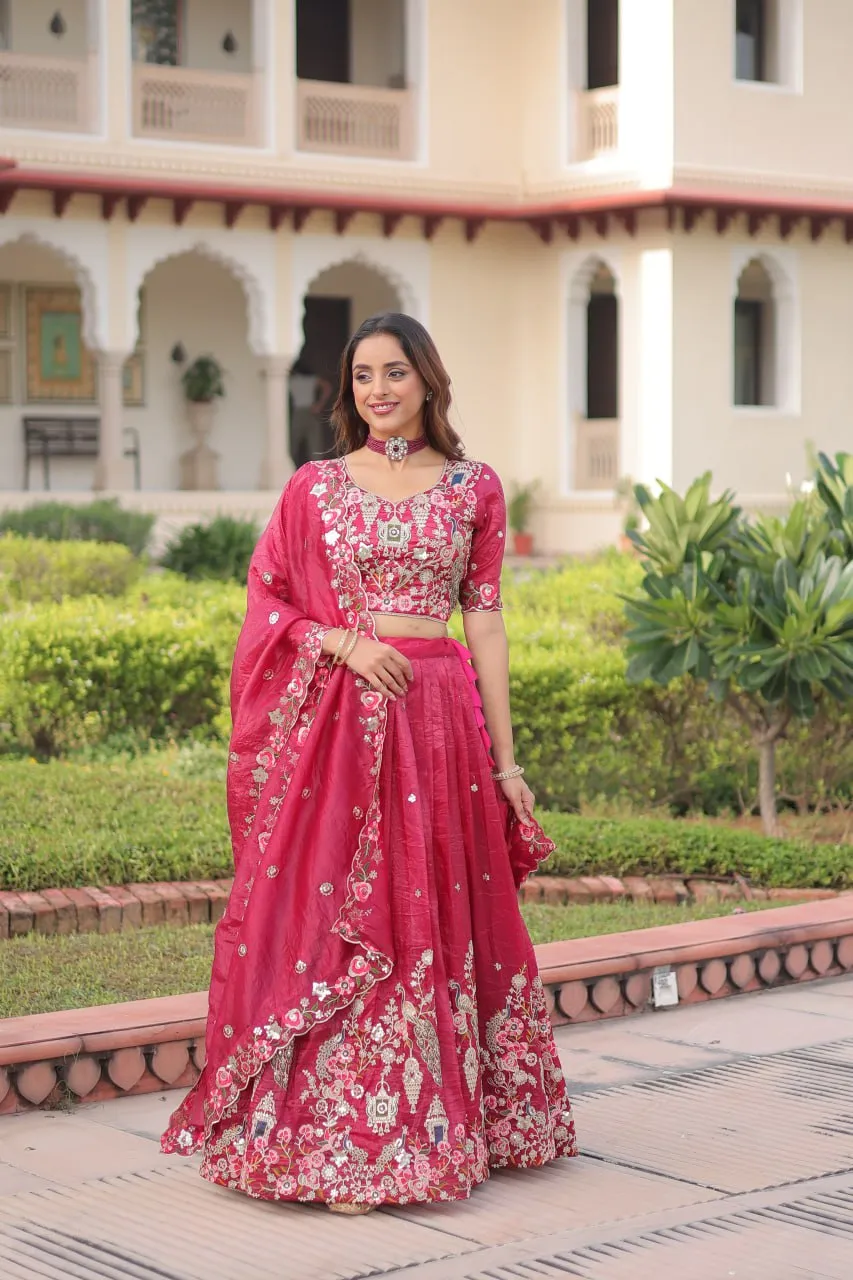 Latest Mohini 7151 Gold Crush Zari Embroidery Work Lehenga Choli Wholesale Surat 2026
