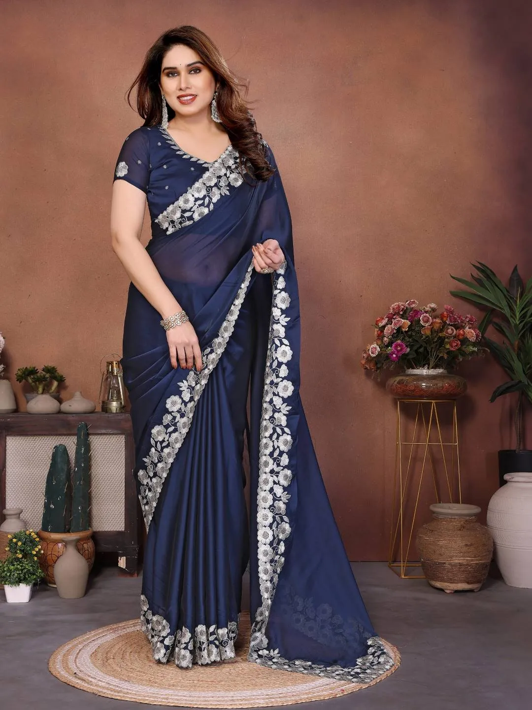 Beautiful Kiara Starbucks1 Rangoli Silk Embroidery Festival Saree Wholesale Surat 2026