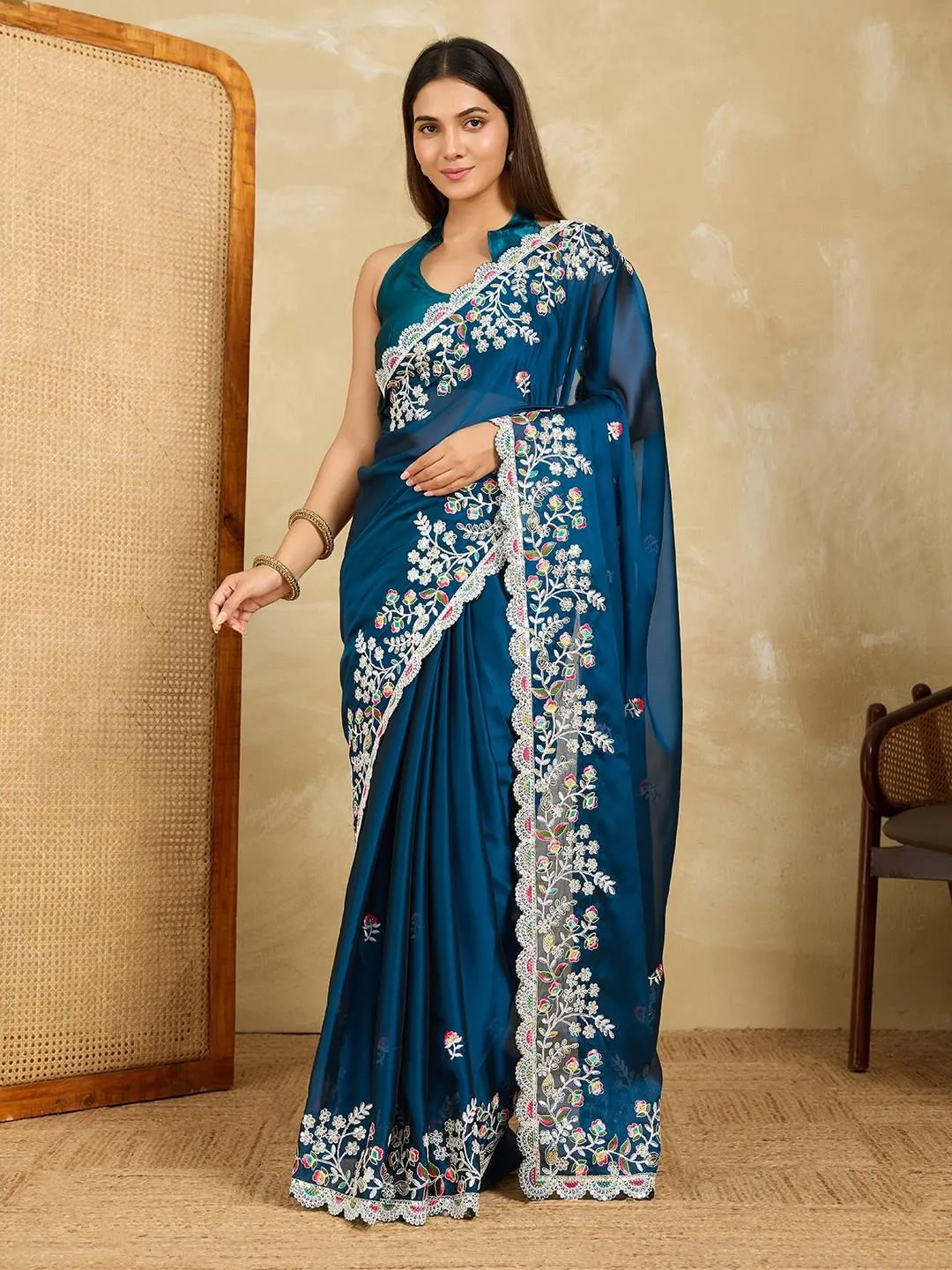 Latest Kiara Maharani Rangoli Silk Embroidery Wedding Saree Wholesale Surat 2026