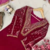 Stylish C585 1419 Velvet Zari Work Festival Long Kurti Set Wholesale Surat 2026