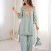 Beautiful Mohini 9326 Silk Mirror Embroidery Kurti Pant Set Wholesale Surat 2026