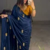 Latest WMS Soft Chinnon Shiny Party Wear Saree Wholesale Surat 2026