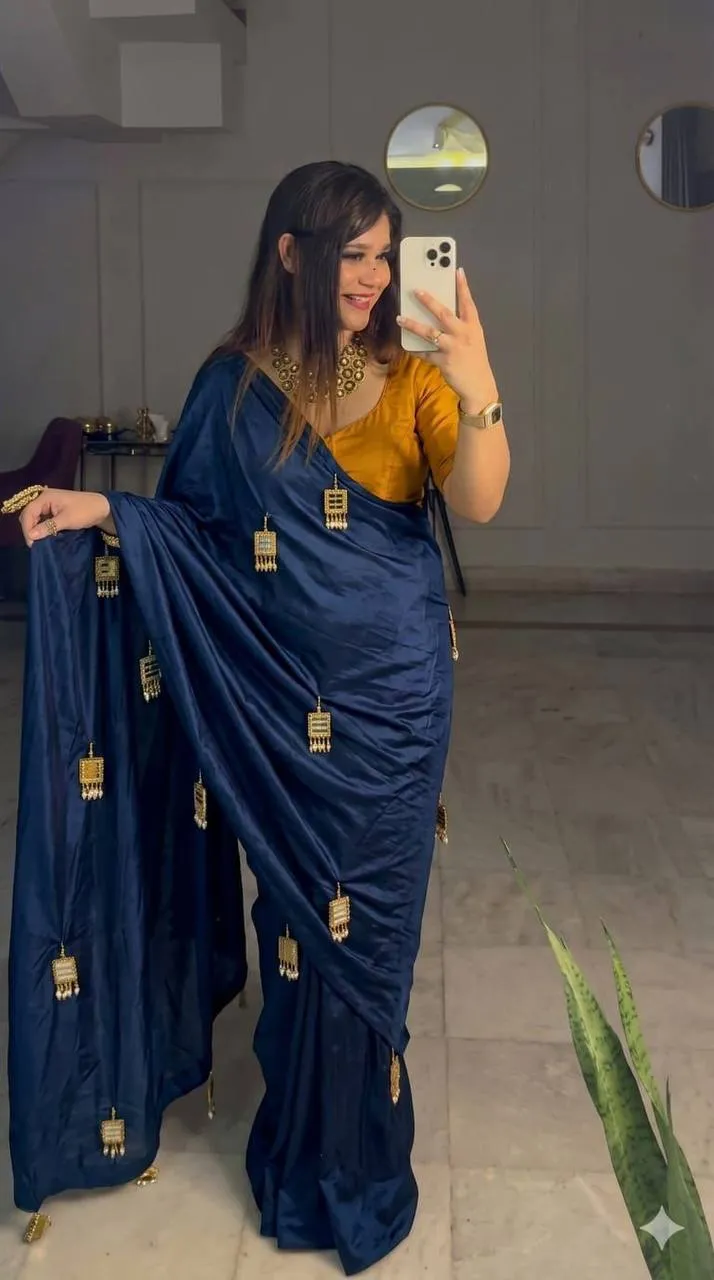 Latest WMS Soft Chinnon Shiny Party Wear Saree Wholesale Surat 2026