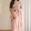 Launching WMS Roman Silk Ajarakh Mirror Work Saree Wholesale Surat 2026