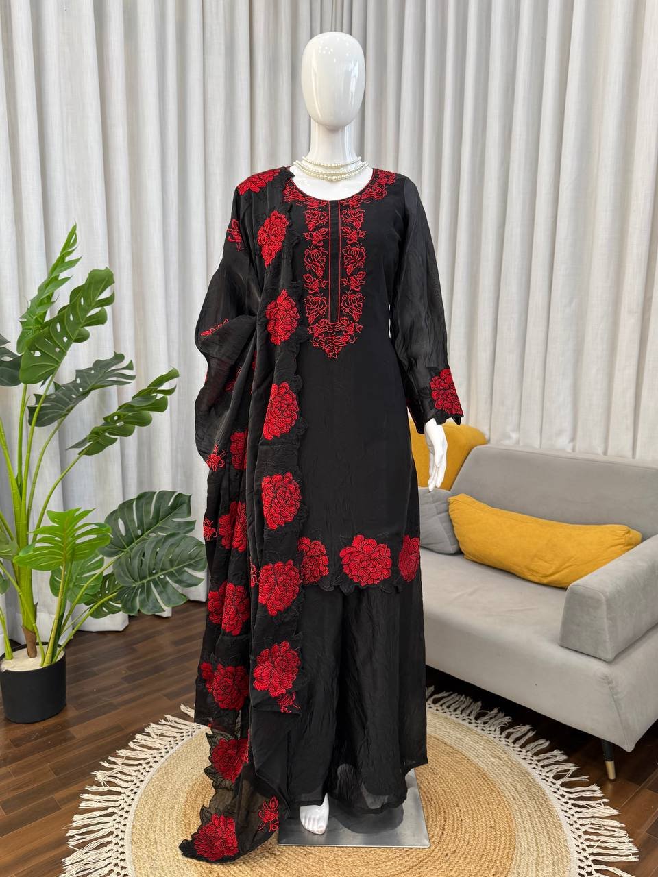 BV 464 Jimmy Choo Embroidery Work Readymade Dress Wholesale Surat