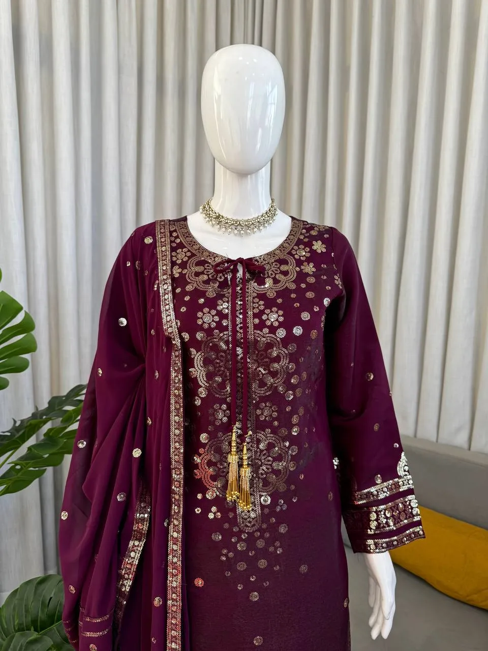 Launching Deepika 6010 Roman Glass Thread Work Sharara Suit Wholesale Surat 2026