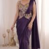 Madhuri 257 Crep Party Embroidery Ready To Wear Saree Wholesale Surat