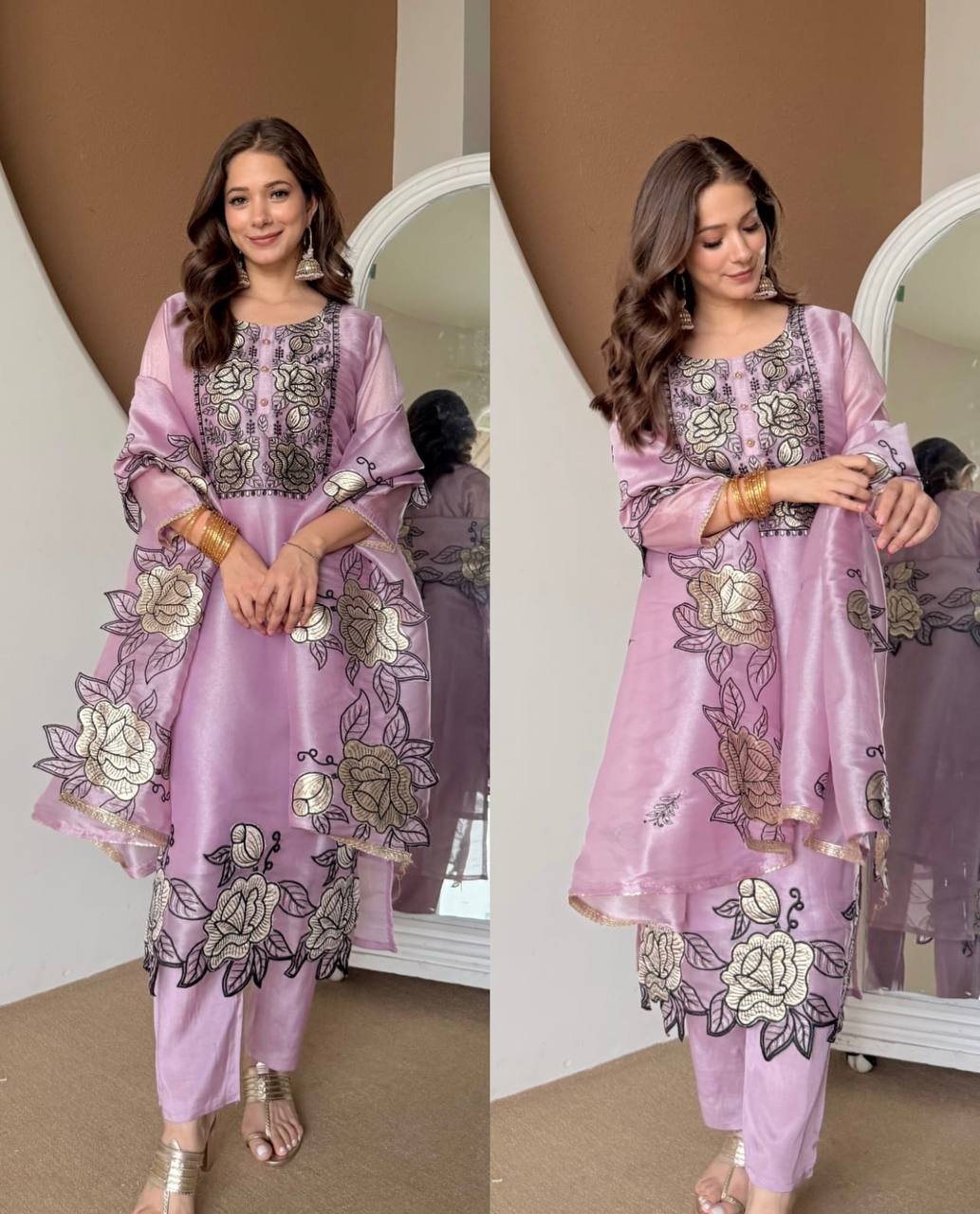 BV 464 Jimmy Choo Embroidery Work Readymade Dress Wholesale Surat