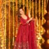 STD 6111 Crunchy Silk Sequins Anarkali Gown Sharara Wholesale Surat