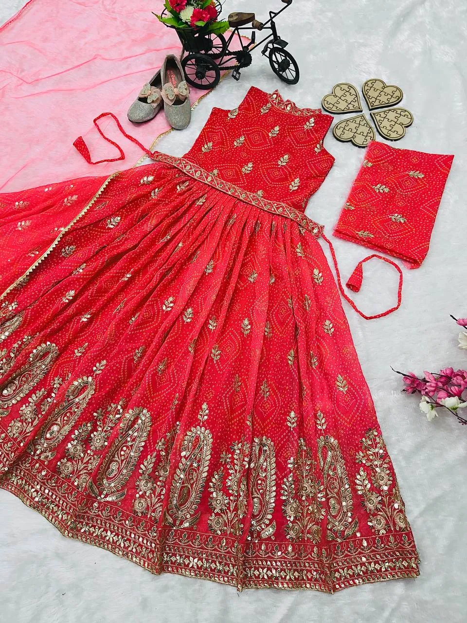 Buy Baby 164 Georgette Wedding Wear Gown Kid Wear Wholesale 2026