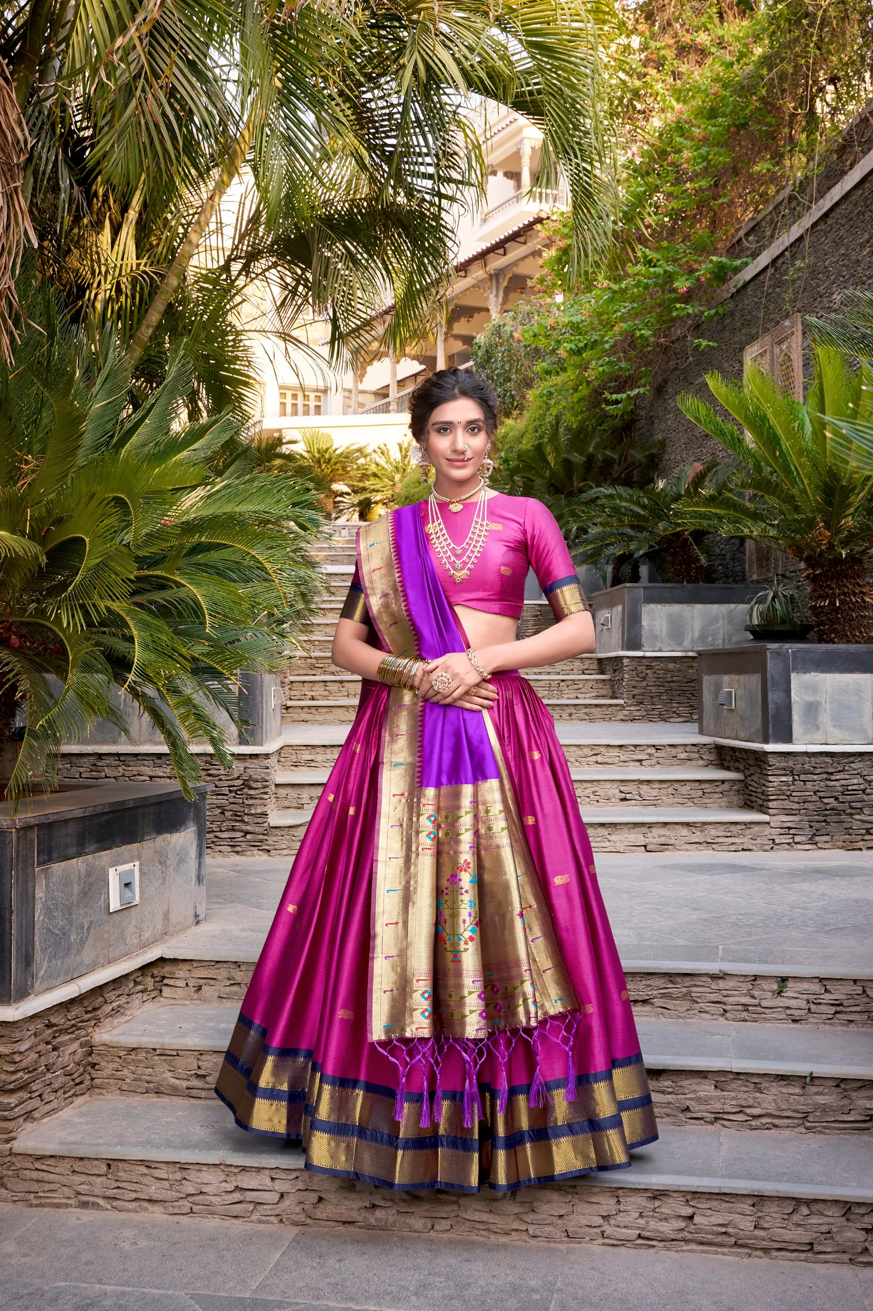 Launching WMN 2017 Jacquard Silk Zari Lehenga Choli Wholesale 2026