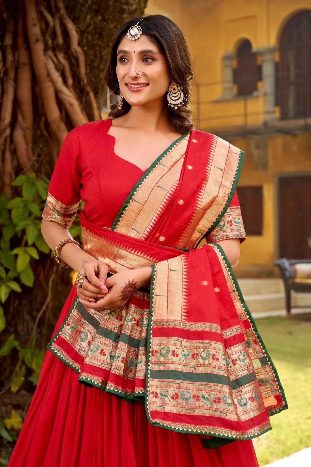 Buy WMN 1903 Chanderi Zari Weaving Festival Lehenga Choli Wholesale 2026