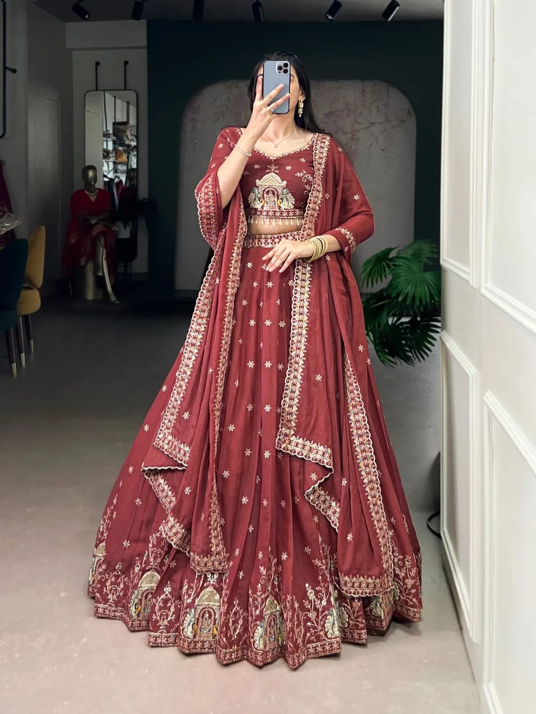 Latest WMN 1457 Samairaa Chocolate Crush Embroidery Lehenga Choli Wholesale 2026