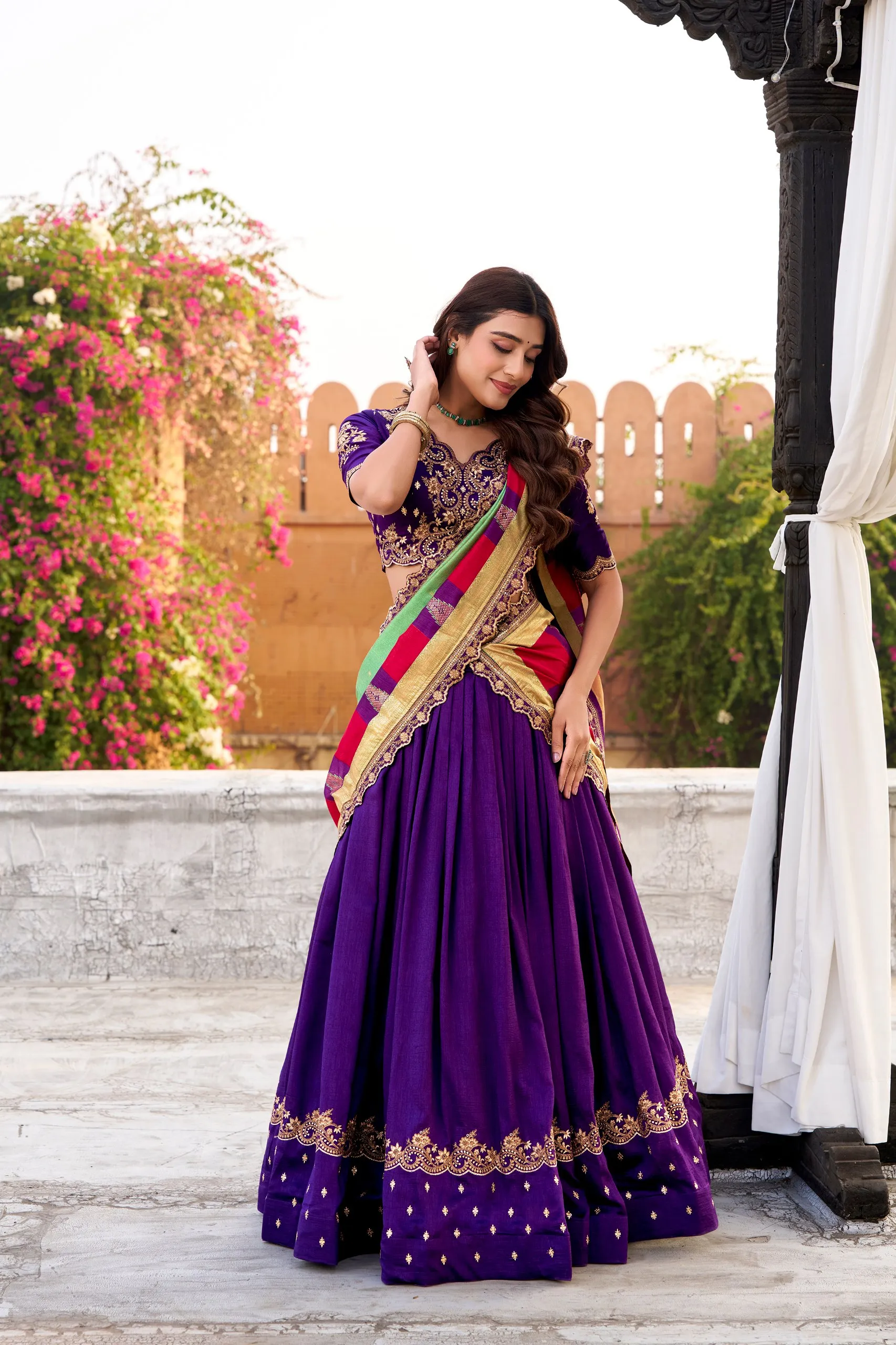 Beautiful WMN 1202 Aarna Vichitra Silk Embroidery Wedding Lehenga Choli Wholesale 2026
