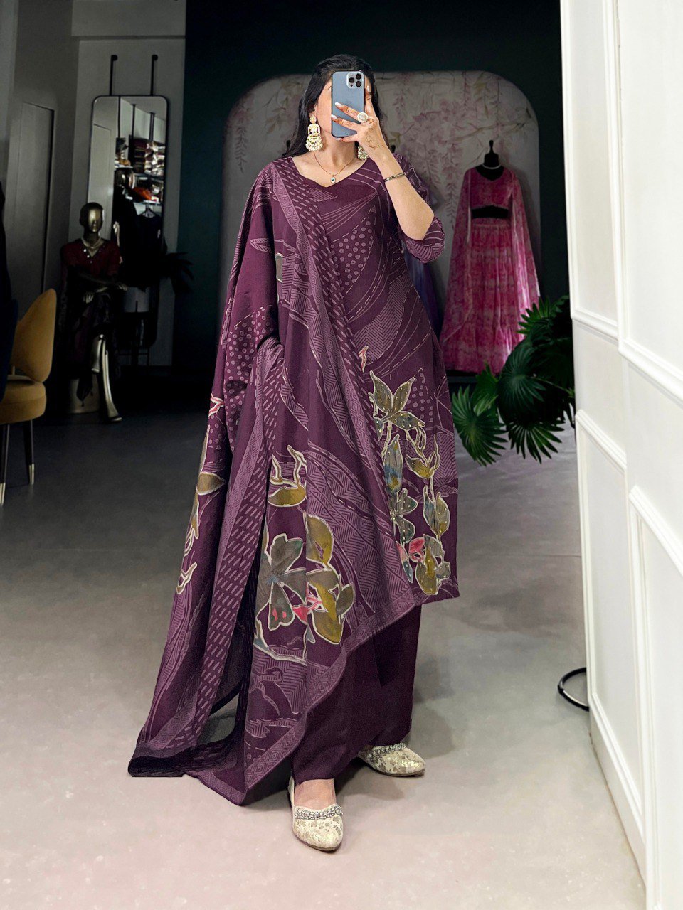 3301 Livaa Roman Silk Hand Work Reeadymade Dress Wholesale
