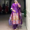Latest WMN 3801 Jacquard Zari Weaving Work Western Wholesale 2026
