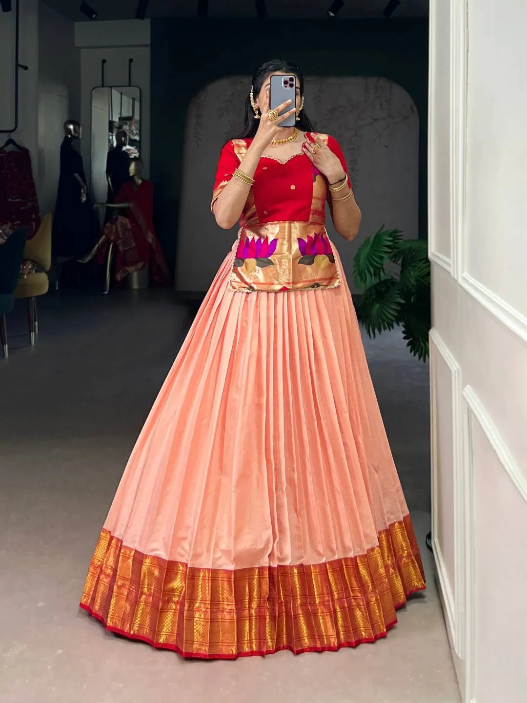 Launching WMN 1132 Cotton Silk Zari Weaving Work Lehenga Blouse Wholesale 2026