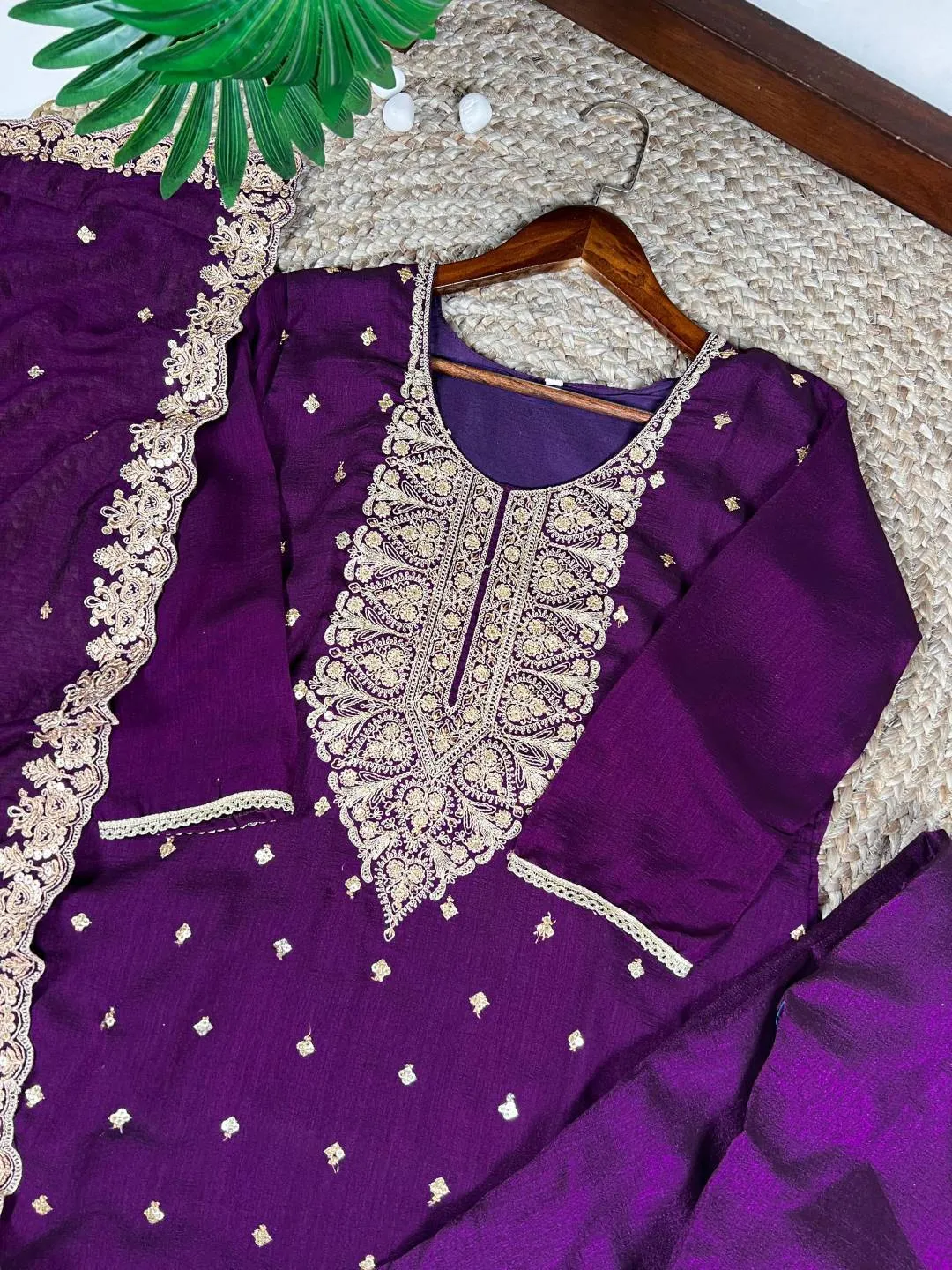 Launching WMN 3035 Vichitra Silk Embroidery Reeadymade Dress Wholesale 2026