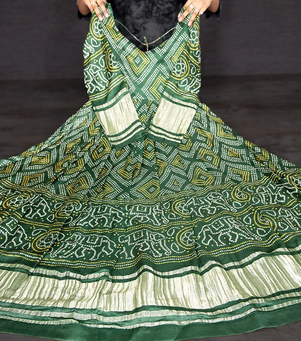 Beautiful WMN 5020 Gaji Silk Bandhej Printed Festive Gown Wholesale 2026