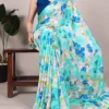 Buy WMN 7017 Dull Satin Floral Printed Saree Wholesale 2026
