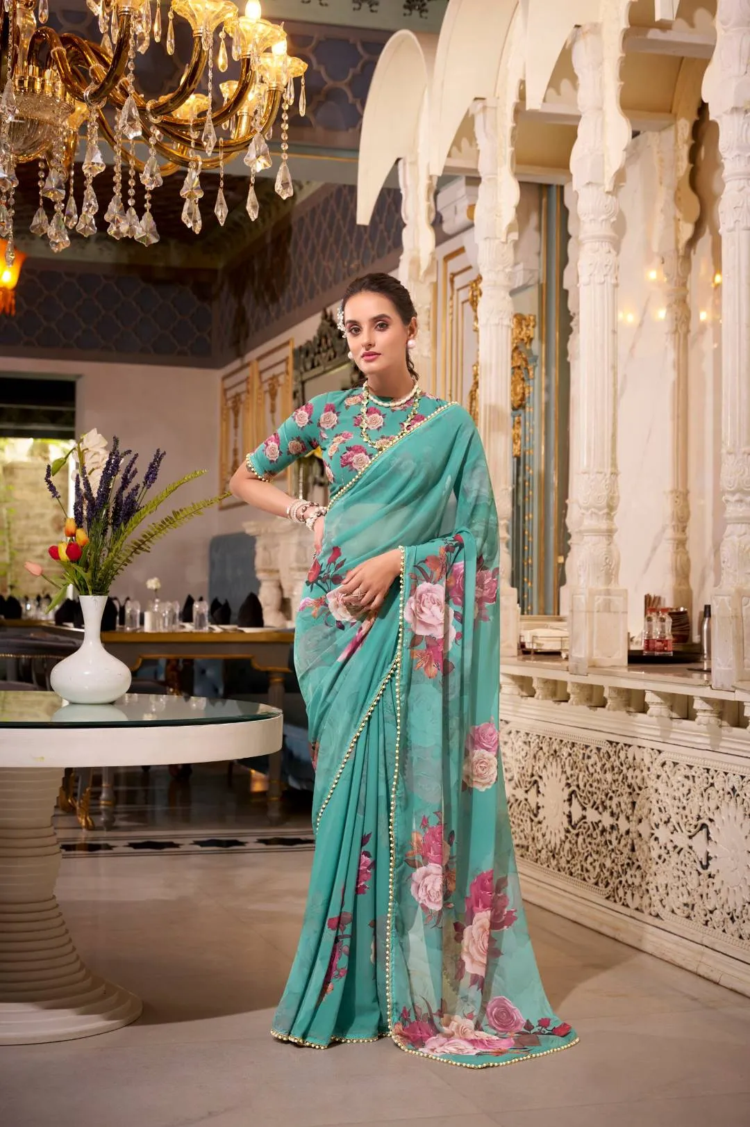 Launching WMN 7007 Nirzari Georgette Printed Saree Wholesale 2026