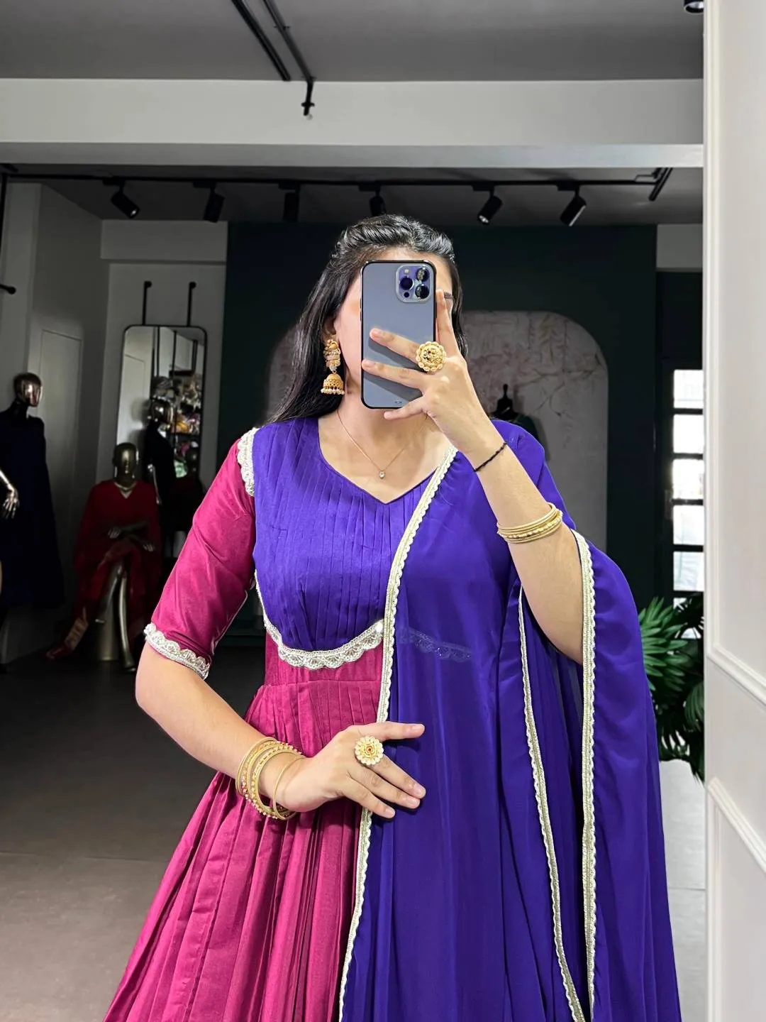 Beautiful WMN 5008 Aura Silk Weaving Festive Gown Wholesale 2026