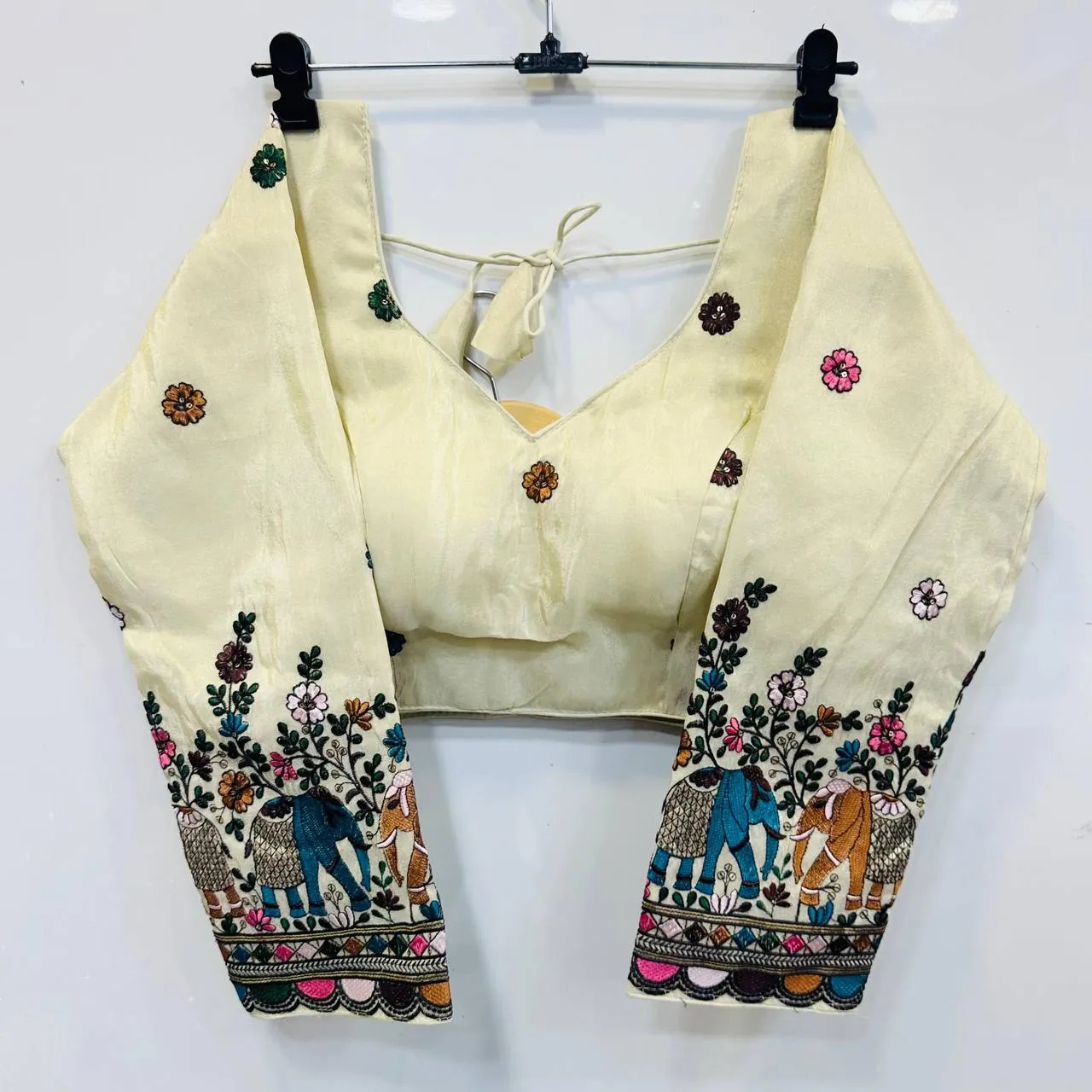 Launching Mrunal Figer Simmer Tissue Viscos Embroidery Readymade Blouse 2026