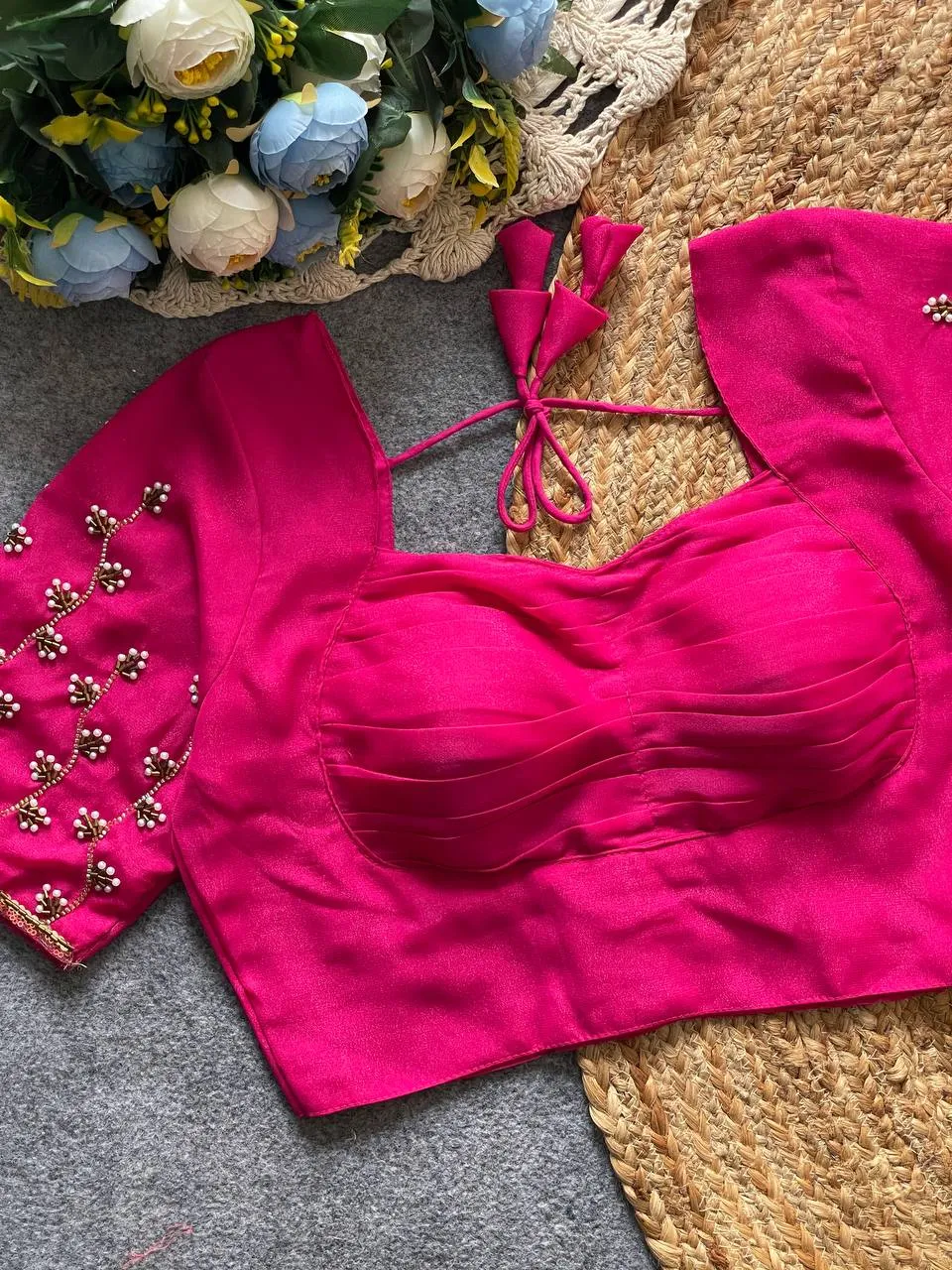 Beautiful Mrunal 2021 Radhika Handmade Hook Party Wear Readymade Blouse 2026
