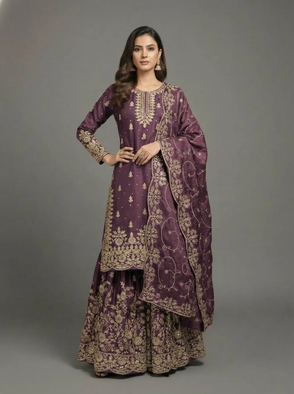 Stylish Sabina 5319 Gmy Silk Embroidery Party Wear Sharara Suit Wholesale 2026