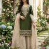 Launching Sabina 1694 Gmy Silk Embroidery Party Wear Sharara Suit Wholesale 2026