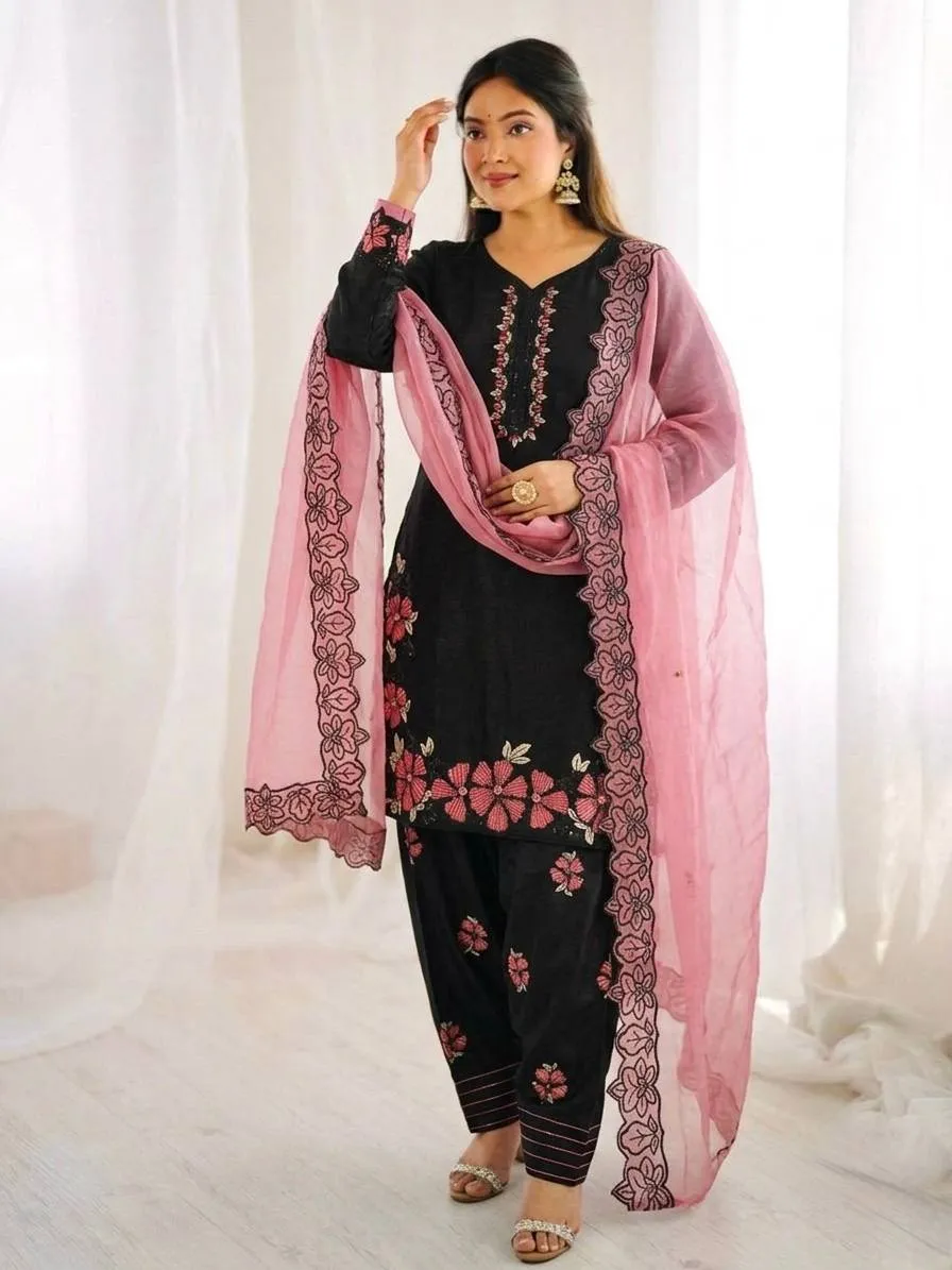 Beautiful Sabina 1709 Roman Glass Silk Festival Embroidery Salwar Suit Wholesale 2026