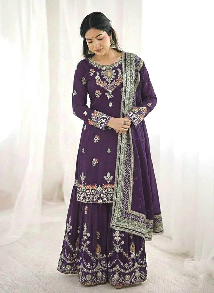 Latest Sabina 5007 Georgette Embroidery Festival Sharara Suit Wholesale 2026