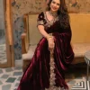Latest RC1 5089 9000 Velvet Designer Embroidery Party Wear Saree Wholesale 2026