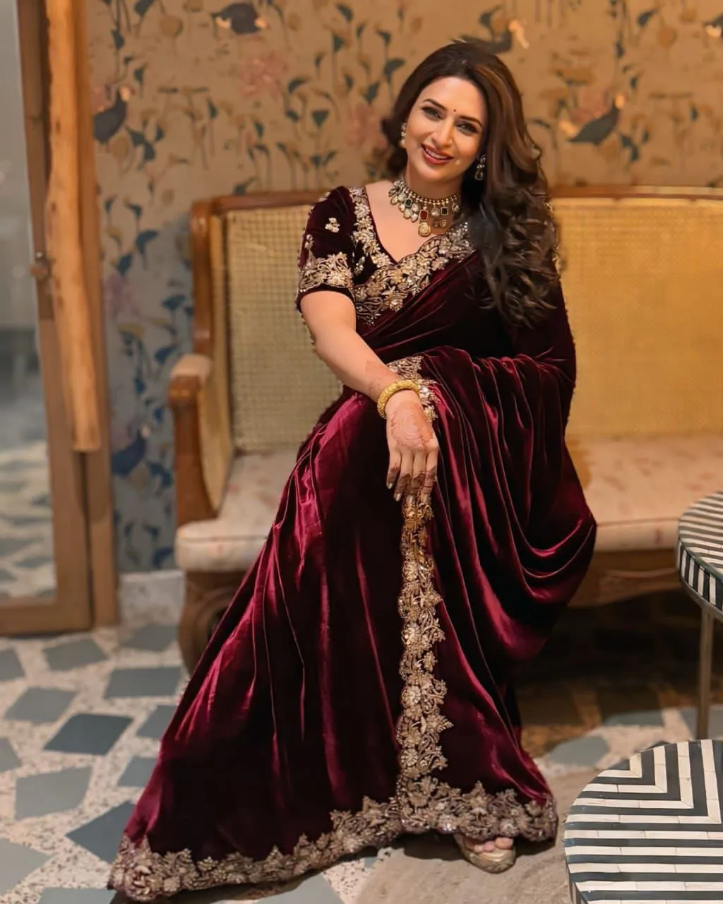 Latest RC1 5089 9000 Velvet Designer Embroidery Party Wear Saree Wholesale 2026